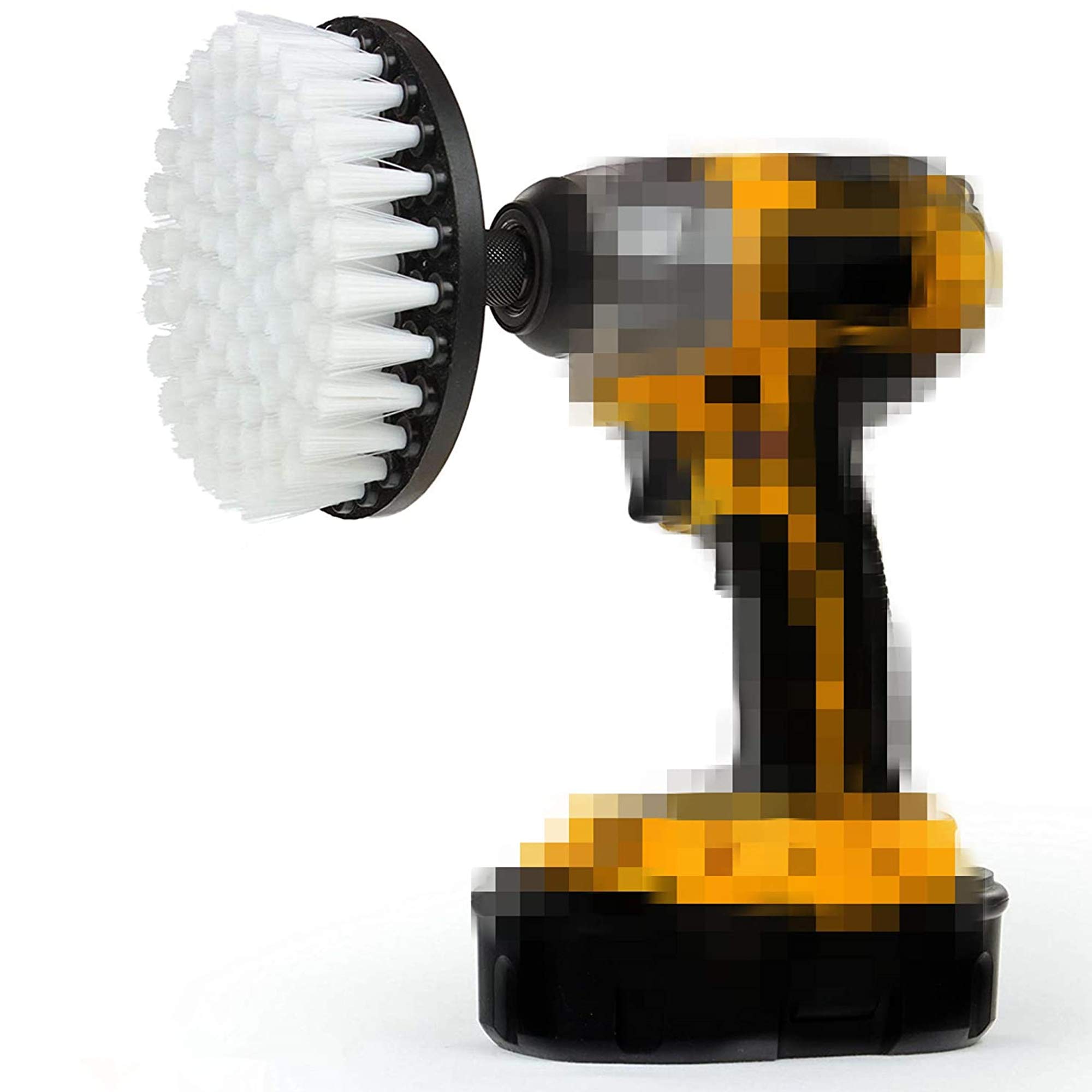 Brosse pour perceuse 12,7 cm avec poils doux Blanc