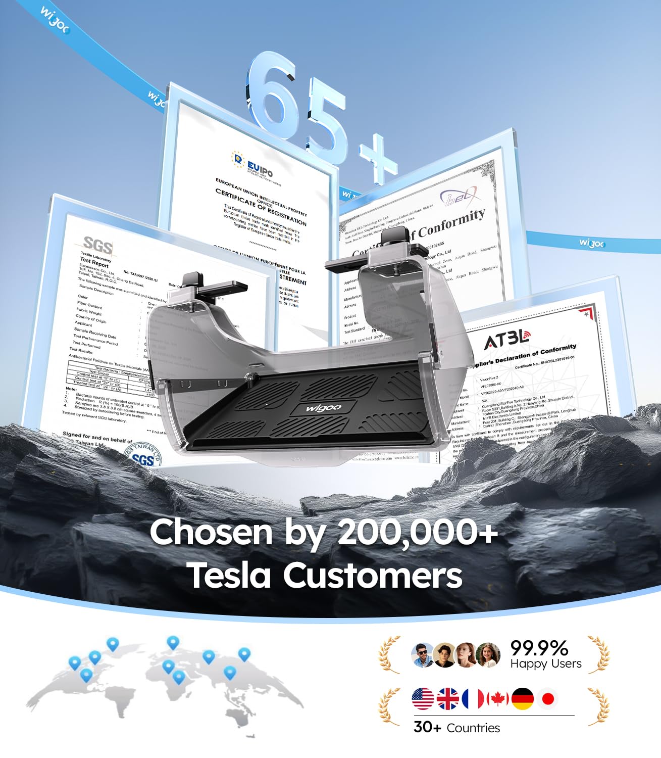 Wigoo Tesla Model Y Juniper Under Screen Storage Box [Hidden Design & Stable Installation] New Model Y Juniper Accessories, Center Console Organizer Tray for Model Y 2019~2026(Fit New Model Y)