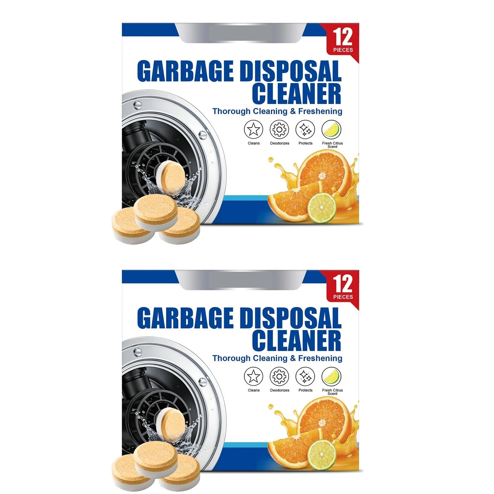 pastillas limpiadoras para lavadora Limpiador de eliminación basura Limpieza a fondo(24pcs Boxed)