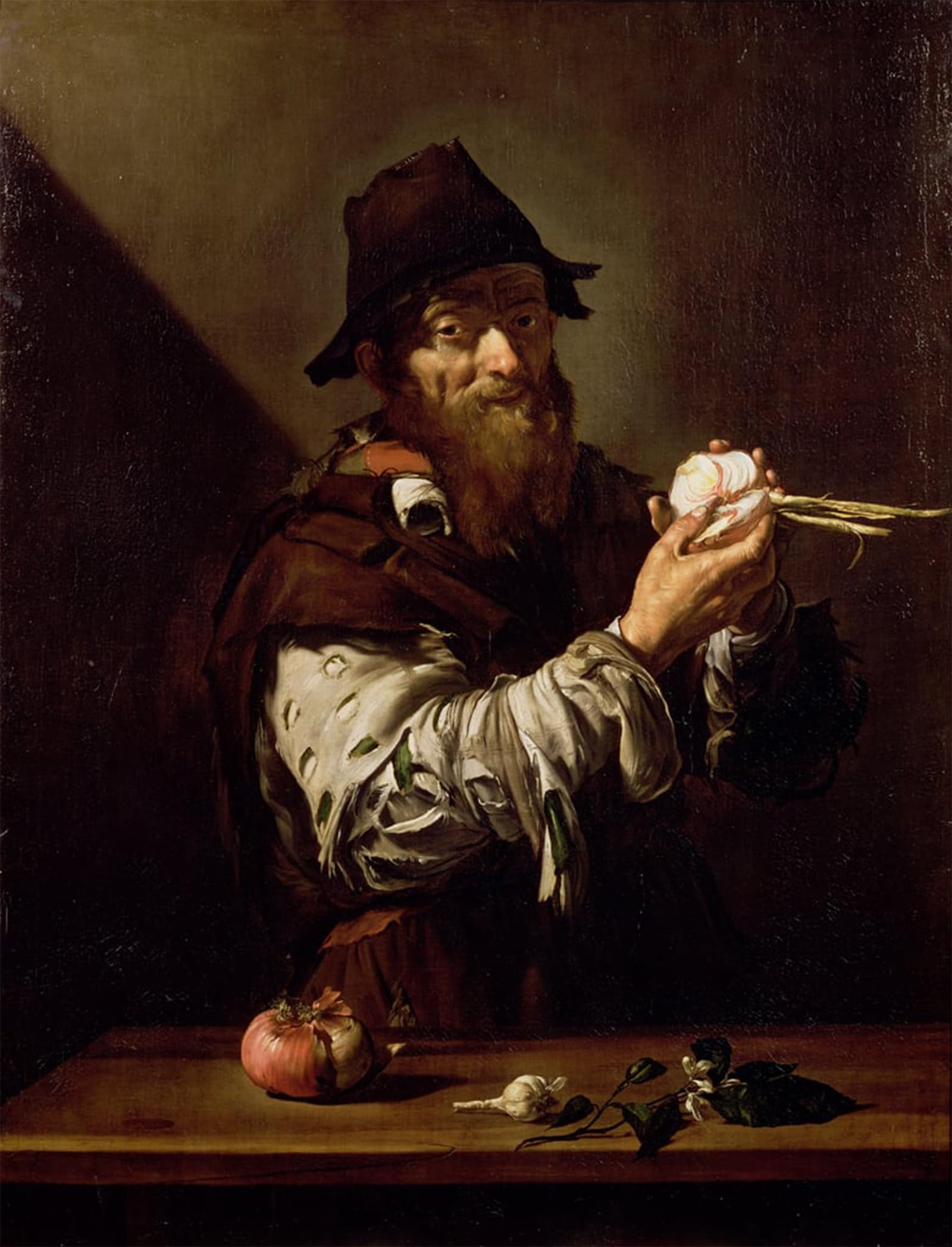 POSTERIIk Famous Print Pop Art Wall Art Graffiti Portrait of an Old Man with an Onion by Jusepe De Ribera Art Prints for Home Decor 60x90cm