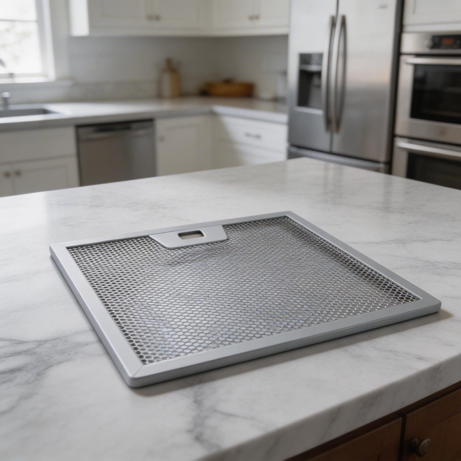 Filtro de grasa de aluminio para campana extractora, paquete de 3 unidades, 300 x 250 mm, pantalla de filtro plateado, malla de metal, 300 x 250 x 9 mm, sin clips inferiores de repuesto