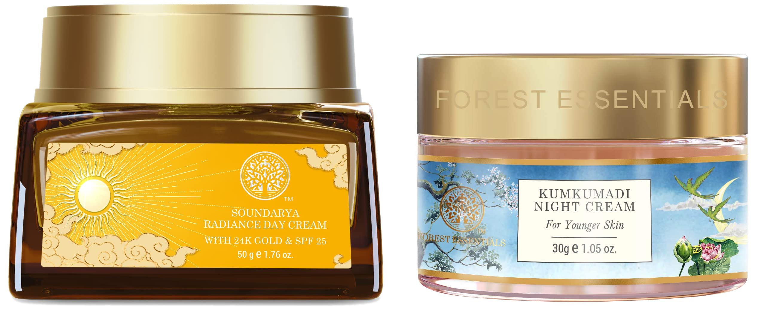 フォレストエッセンシャルズ24ｋ入り　フェイスクリーム Forest Essentials Soundarya Radiance Cream With 24K Gold & SPF 25&