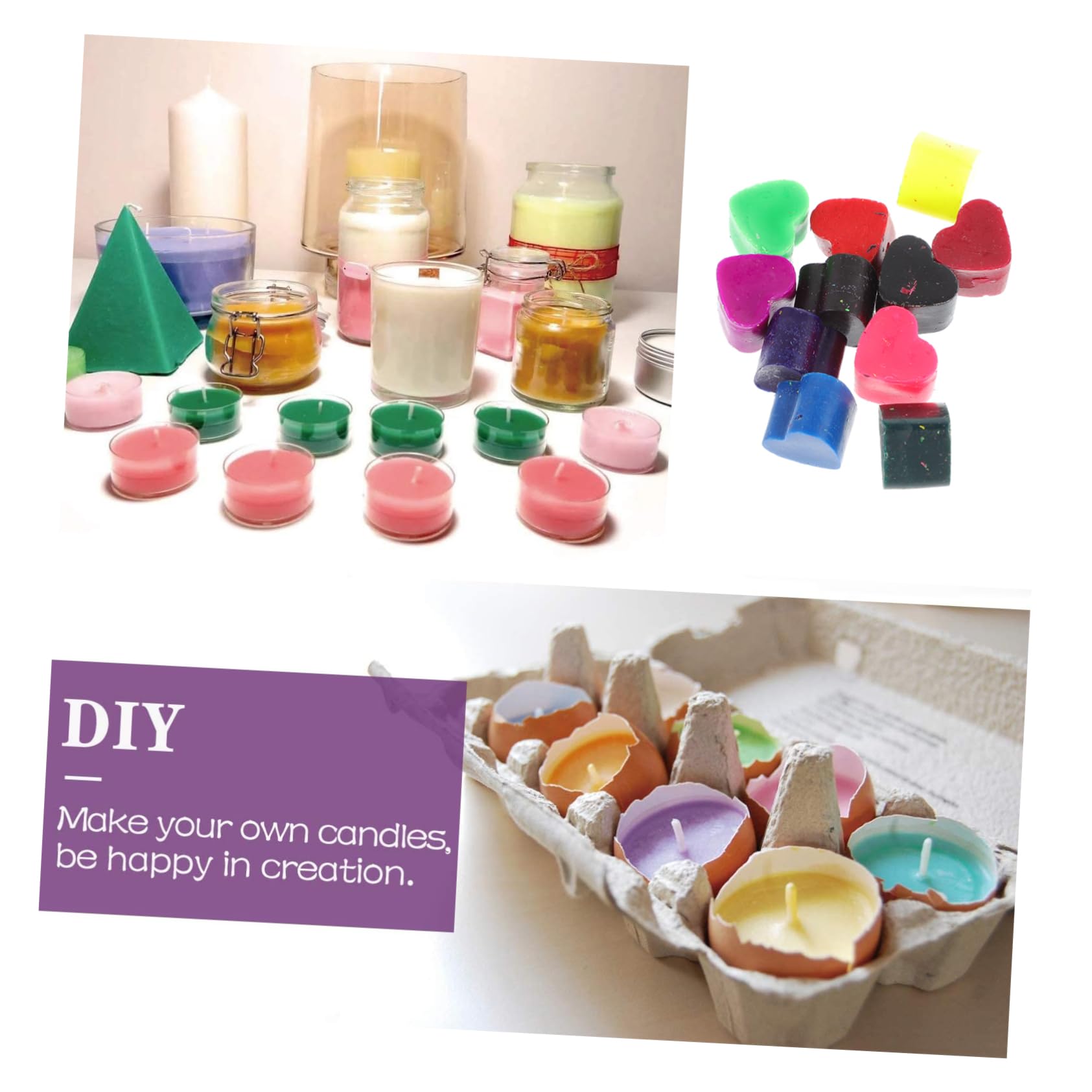 VILLCASE 11pcs Soybean/Paraffin/Coconut Wax Candle Dye Blocks DIY Candle Making Kit