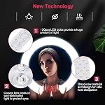 19 inch LED Ring Light LCD Display Touch Screen with Tripod Stand Dimmable Makeup Ring Light for Studio Portrait YouTube Vlog Video Shooting with Remote Controller, CRI>90