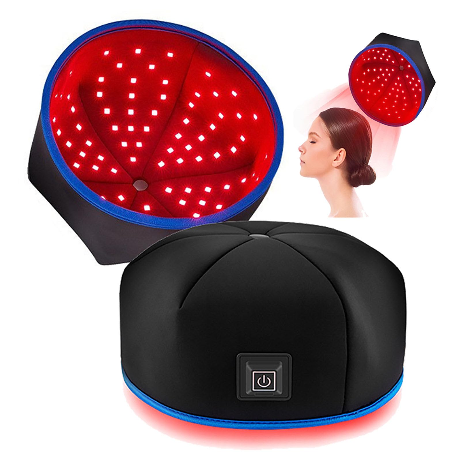Hair Growth Cap, Casco Para El Crecimiento Del Cabello, Gorro De Crecimiento Del Cabello De Doble Longitud De Onda De 660 Nm Y 850 Nm Con 120 Led, Mejora La Salud Del Cuero Cabelludo,Black