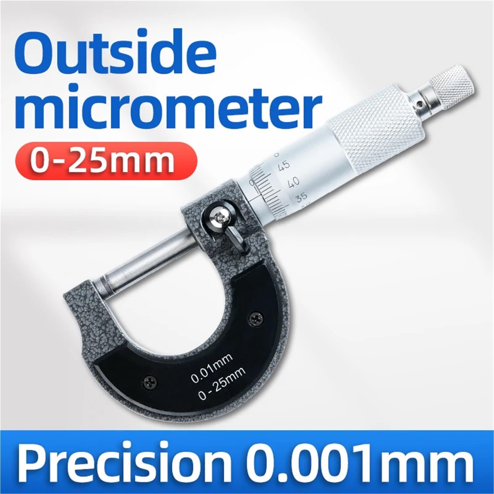Calibre Digital Micrómetro de precisión 0 a 25 mm, calibre métrico exterior,001, herramienta medición micrométrica, micrómetro externo, calibradores micrométricos(75-100mm)