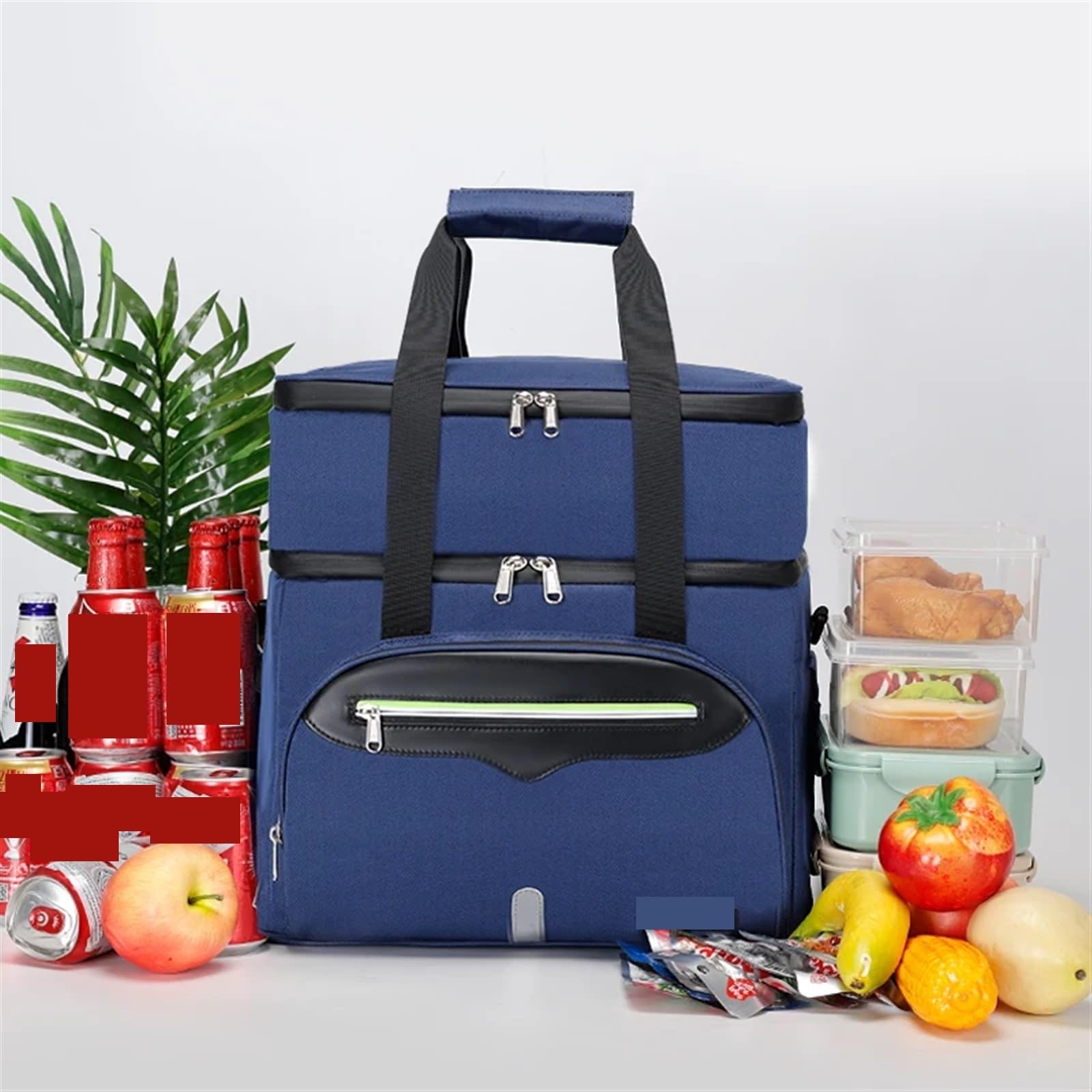 Bolsas térmicas, Bolsa térmica aislante for distribución de alimentos, azul y marrón(Brown)