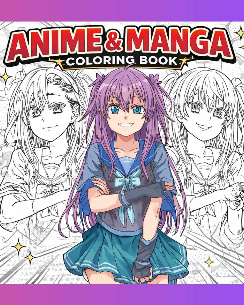 Anime & Manga Coloring Book: Cute & Aesthetic Japanese Style Illustrations for Teens and Adult