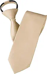 Gravata ajustável de cor sólida pré-amarrada com zíper