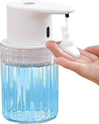 Dispensador automático de jabón espumoso sin contacto, recargable de 10 oz10.1 fl oz, 3 niveles de espuma ajustables, IPX7 impermeable, para cocina
