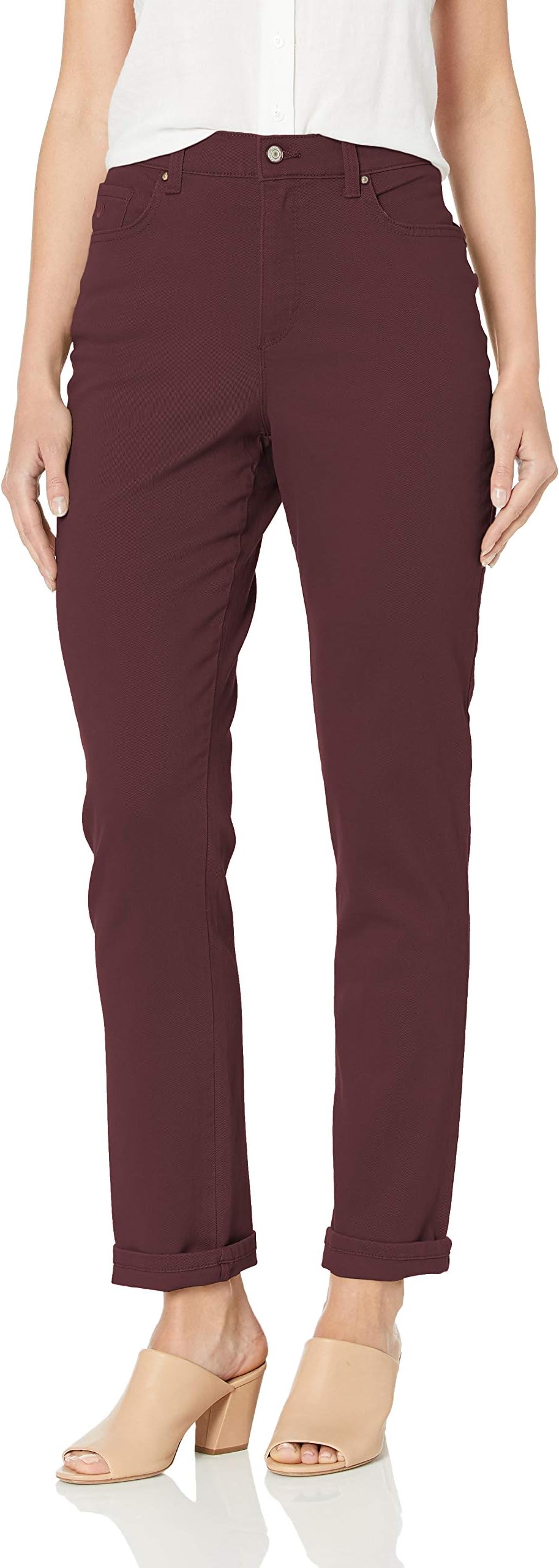 Gloria Vanderbiltwomens Amanda Classic High Rise Tapered Jean, Port Wine, 12 Regular