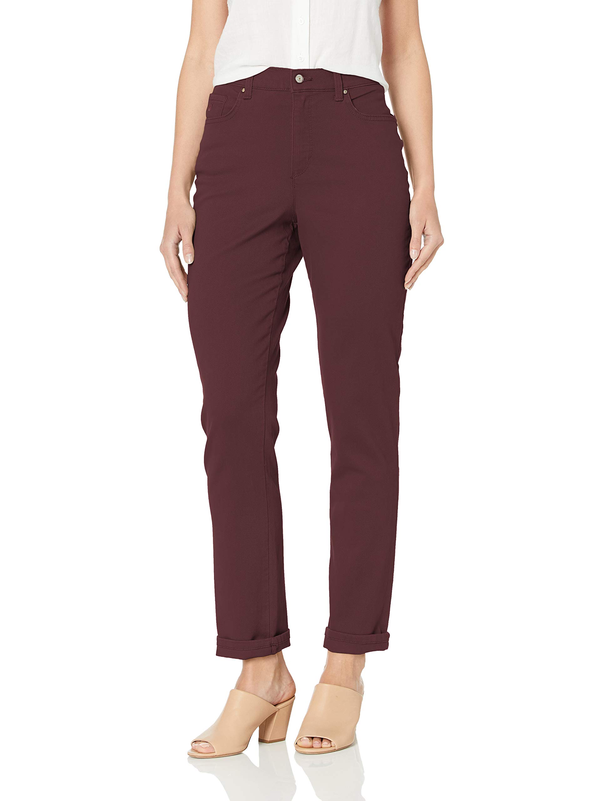 Gloria Vanderbiltwomens Amanda Classic High Rise Tapered Jean, Port Wine, 12 Regular
