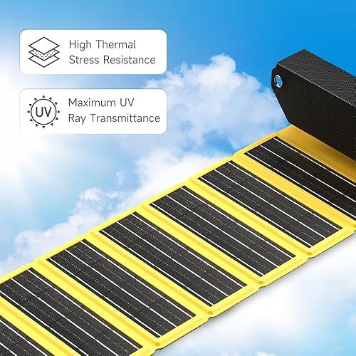 Miniatura 3 de Sharge Cargador solar con puerto USB, cargador de panel solar portátil y plegable de 12 W, panel solar USB, equipo de senderismo y campamento