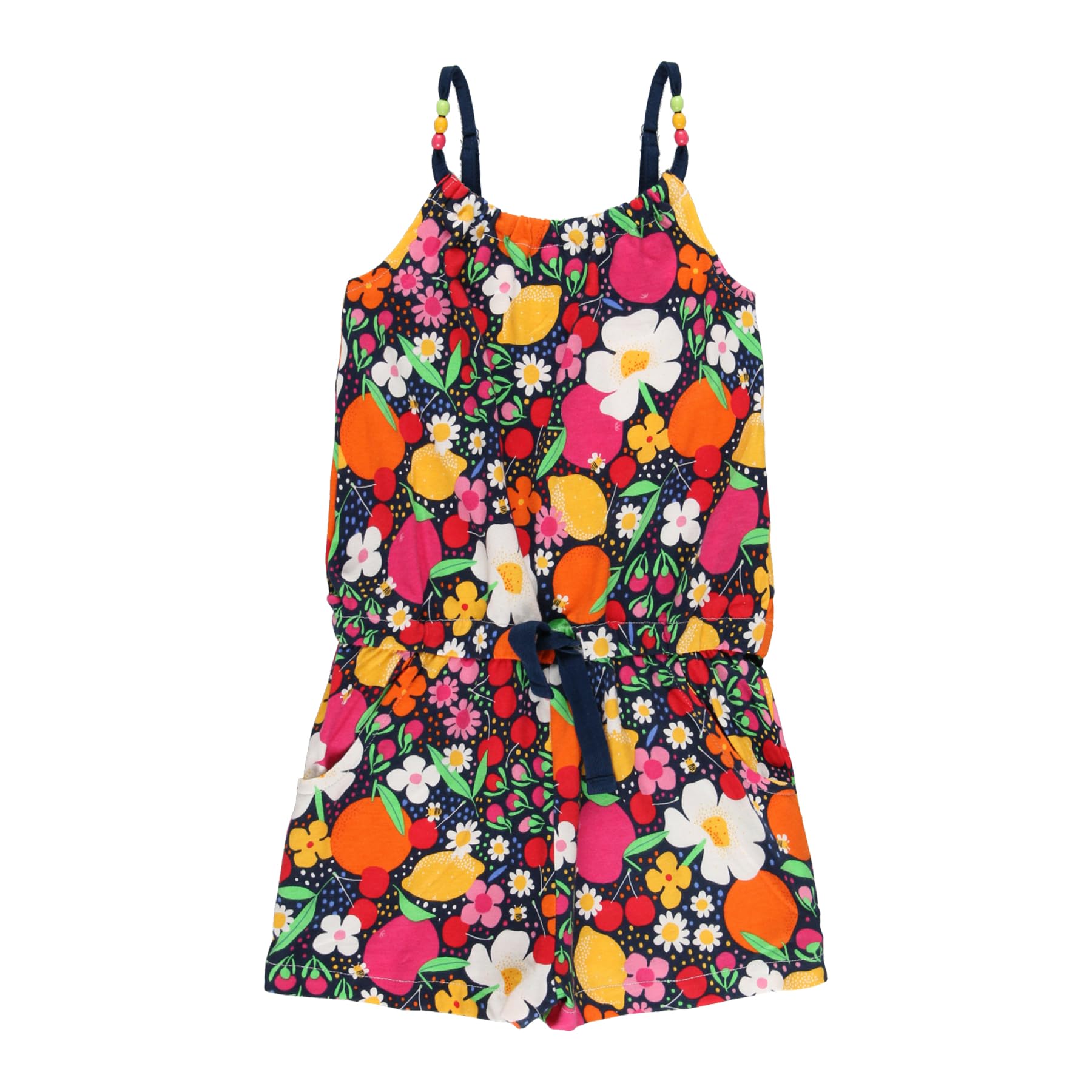 boboli Vestido Mono Niña – Mono Sin Manga - Ropa de Vestir para Niña – 100% Algodón-Estampado - Mono de Verano - Ropa de Regalo – Para niñas de 5 años a 12 años