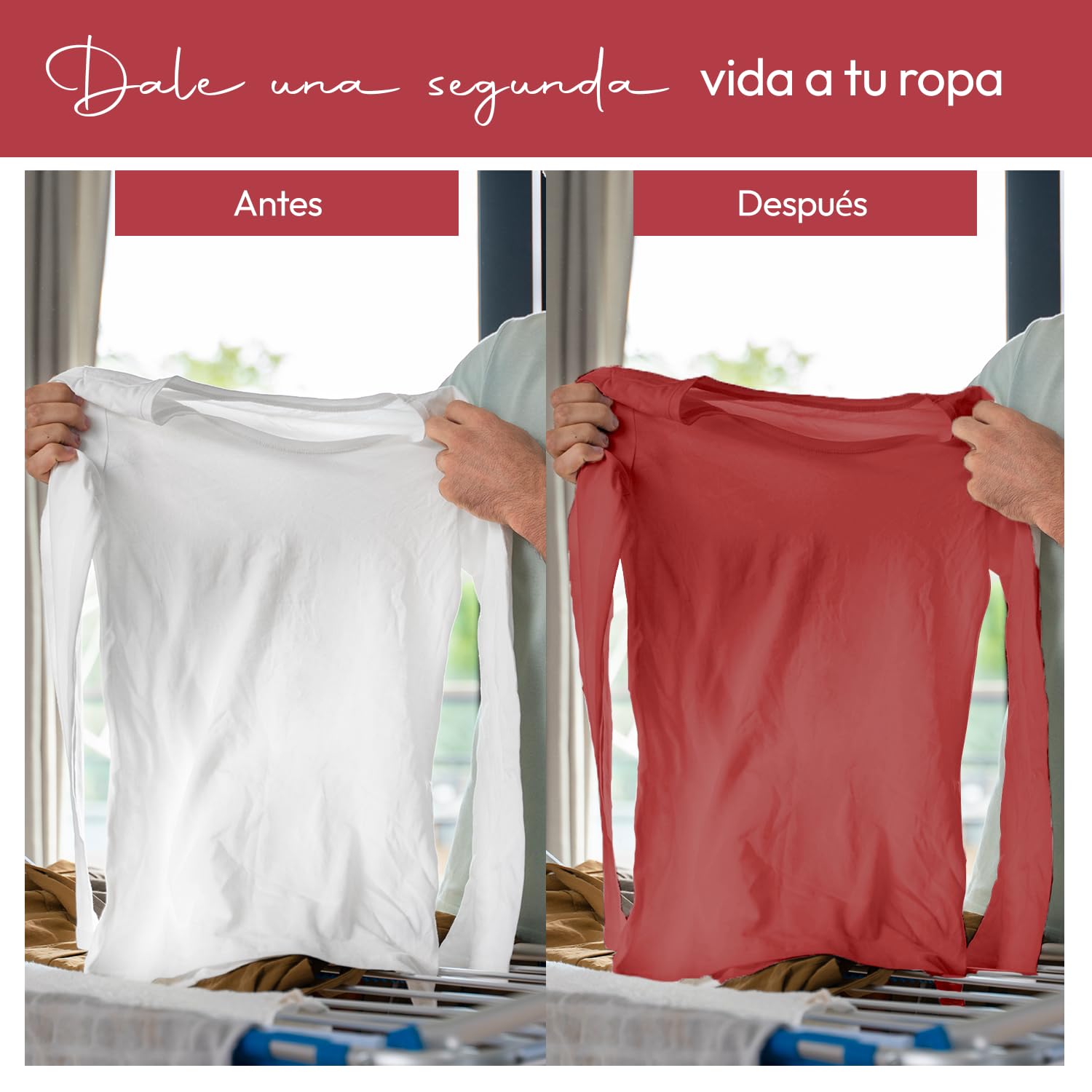 Haute Couture - Tinte para Ropa y Textil Rosa - Madera de Rosa - 350g - Tinte Textil Todo en uno - Listo Para Teñir Ropa y Tejidos