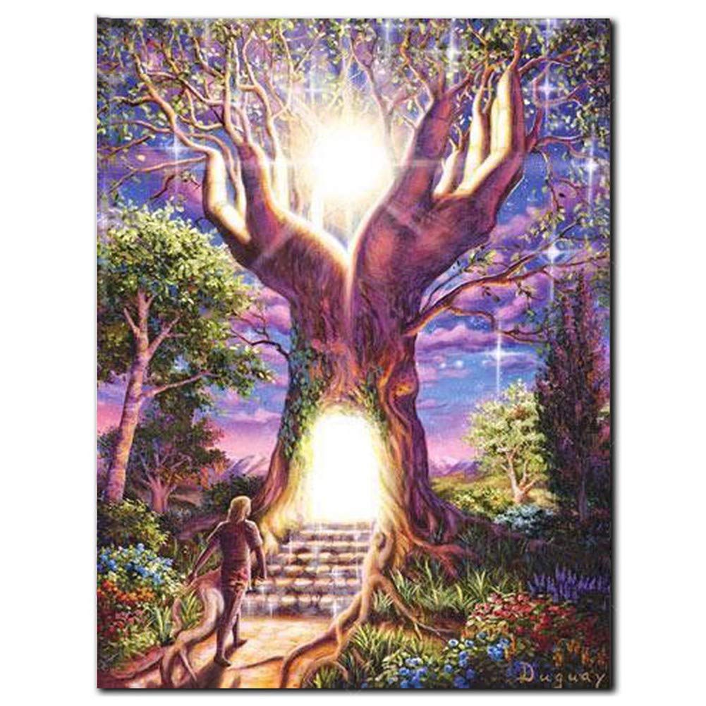 Broderie Diamant Complet Arbre de la Vie avec Strass Carrés 5D