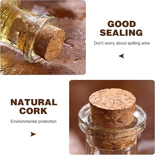 Miniatura 3 de ARTIBETTER 1 juego de 25 tapones de corcho, tapones de corcho para botellas, tapones de corcho cónicos de madera, repuesto de corchos de tamaño