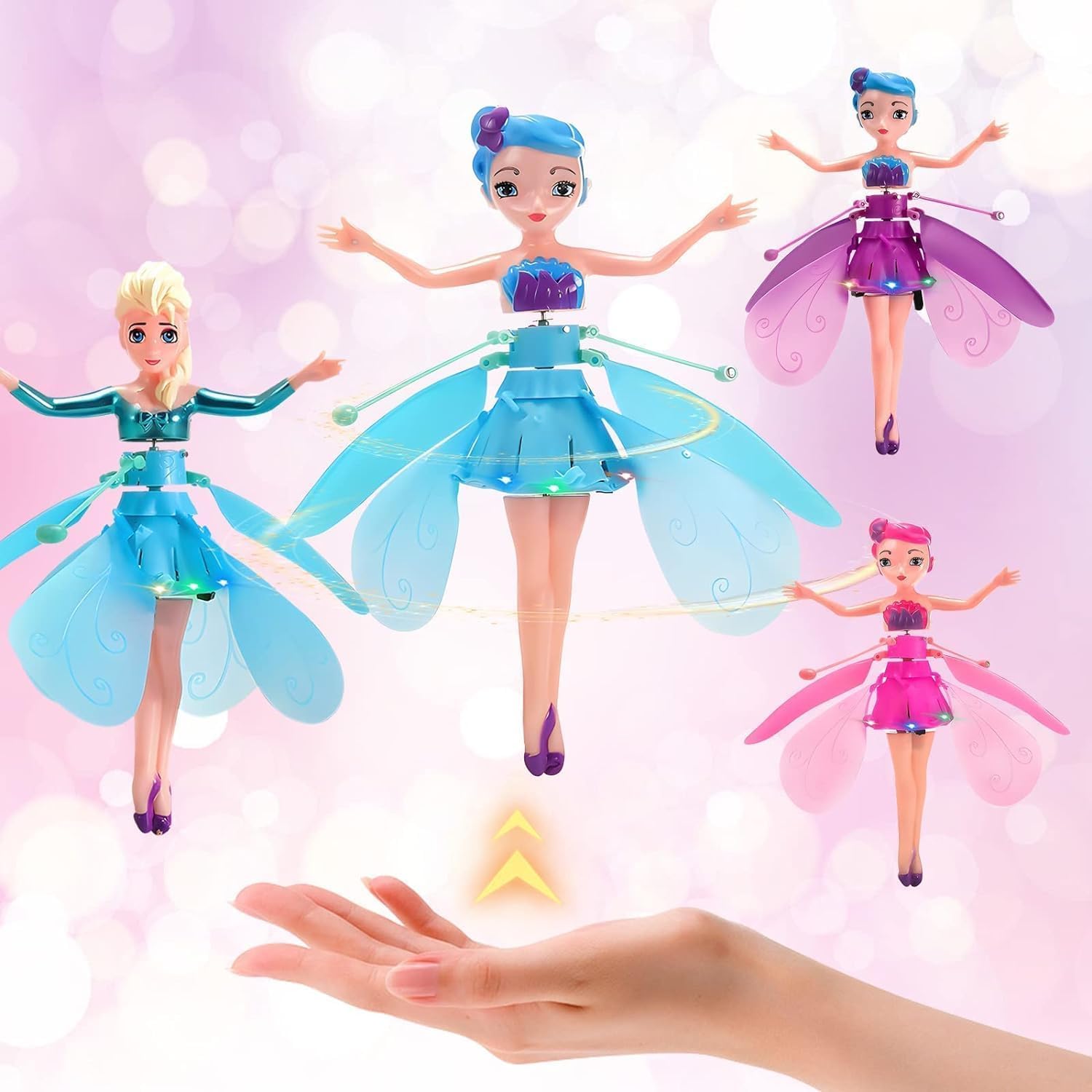 X14 Store Flying Fairy Doll Toy for Kids, Hand Sensor Control, Flying Fairy, Sky Dancers Flying Toy, Rainbow Glitter Flying Princess Doll Indoor, Fairy Doll for Girls Boys (Random Color) (B0D2LF6G3Y) Amazon Price History, Amazon Price Tracker