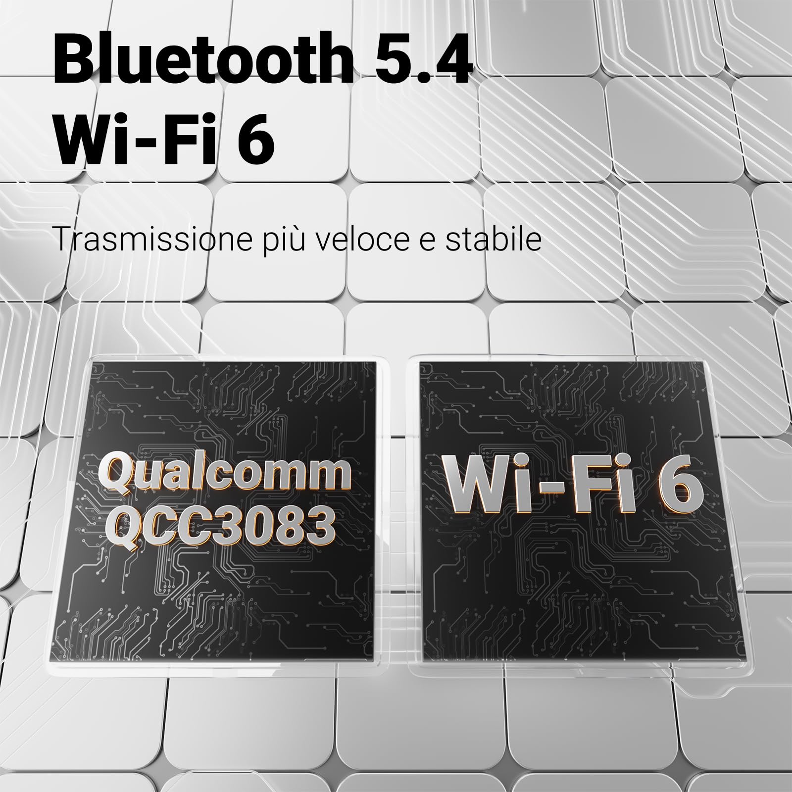AIYIMA DM100 Streamer Musicale HiFi Player Audio Digitale Touchscreen 5,5" | WiFi 6, 8+64GB, EQ 31 bande e correzione ambiente, DLNA, AirPlay, NAS, Bluetooth 5.4 compatibile iOS, Android e Windows.