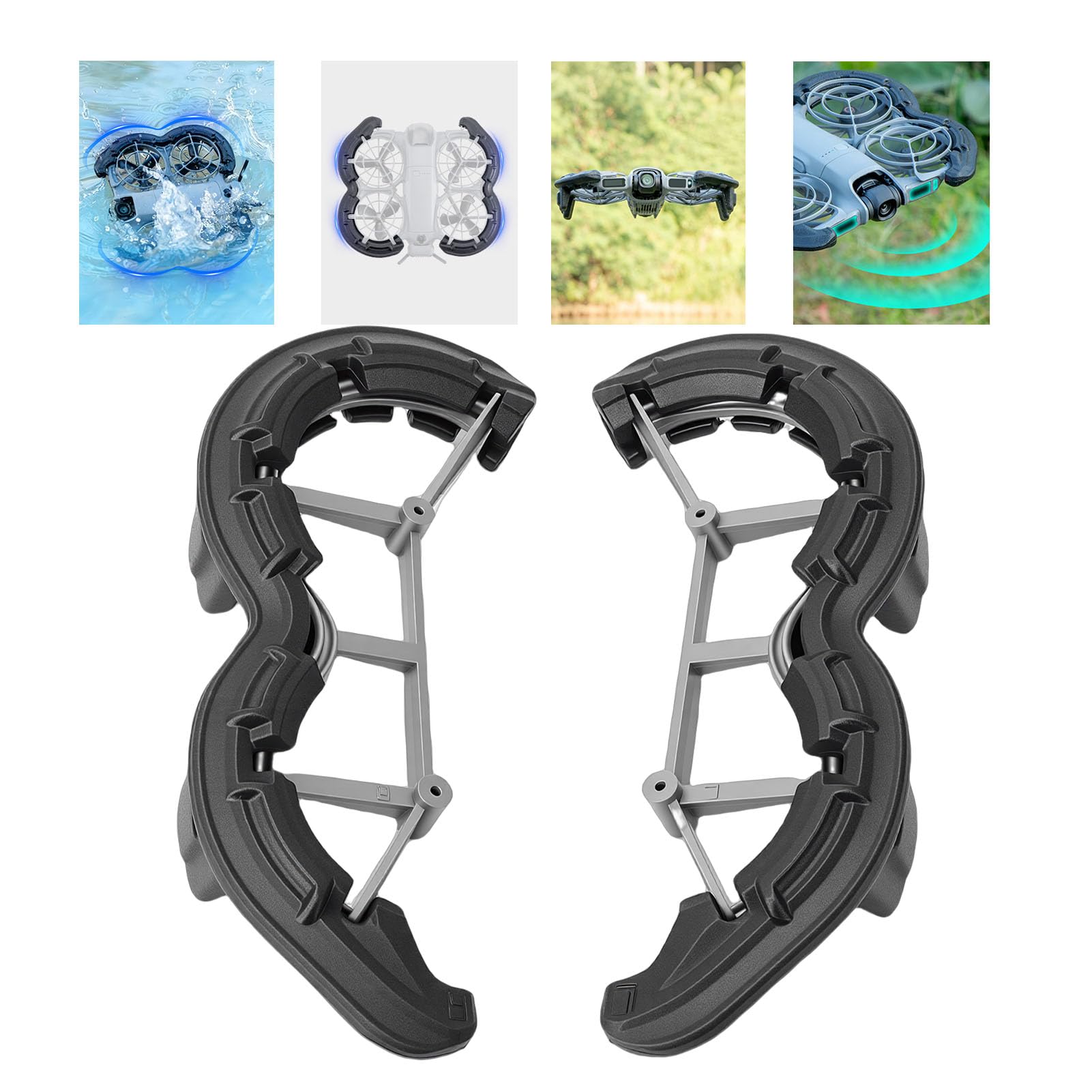 Propeller Guard for Neo 2 Accessories, 2 in 1 Anti Collision & Water Floating Protective Cover, Height Increasing Drone Bumper Guard Set
