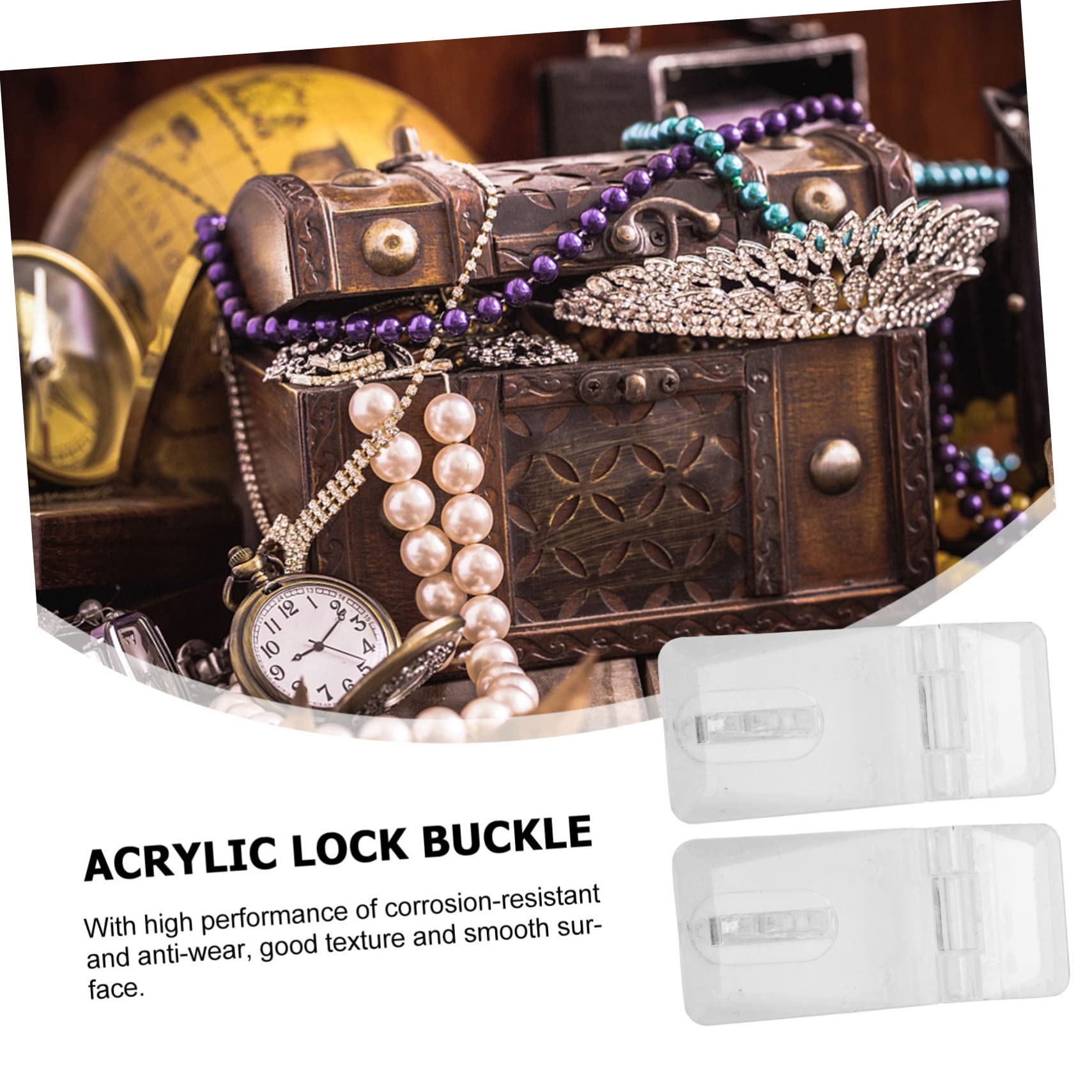 Uonlytech 180 Sets Hinge Locks for Suitcase Luggage Storage Acrylic Lock Easy Install