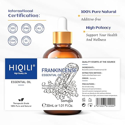 Miniatura 7 de HIQILI Aceite esencial de bergamota, aceite de bergamota orgánico puro de grado terapéutico para el cabello, la piel, la aromaterapia, 1.0fl oz