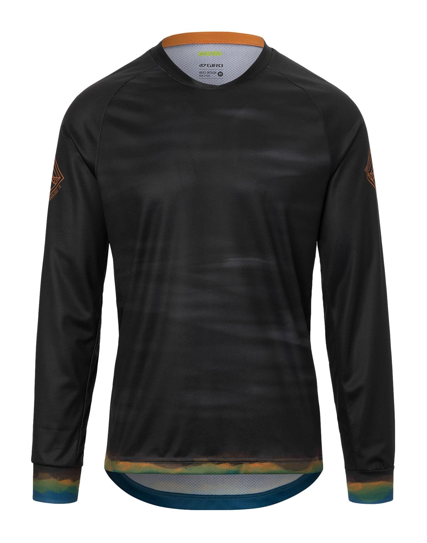 Giro Mens Roust LS Jersey - Black Hot Lap - Size M