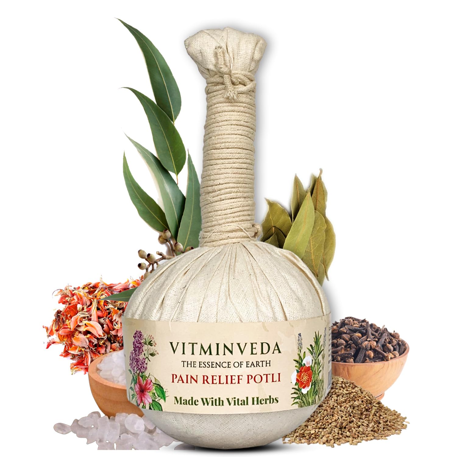 VITMINVEDA Pain Relief Potli for Knee Pain Back Pain Shoulder Pain (180gm) | Natural Ayurvedic Herbal Manual Massager Potli for Muscles Relaxation Neck Back Legs | Increase Blood Circulation (B0C6QTSS4G) Amazon Price History, Amazon Price Tracker