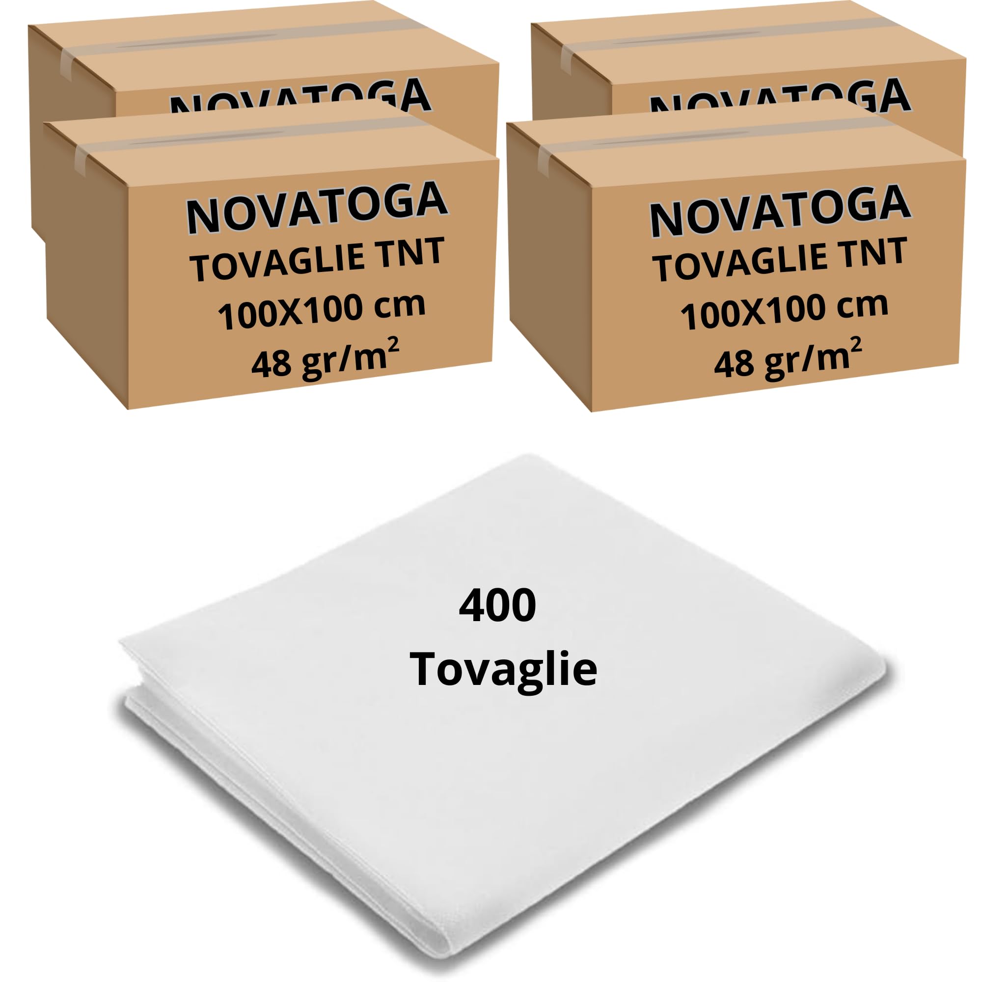 Manteles cubremanchas desechables blanco TNT 100 x 100 cm resistentes tipo tela alta gramaje 48 g manteles fiesta restaurante pizzería agroturismo trattoria mantel desechable impermeable (400)