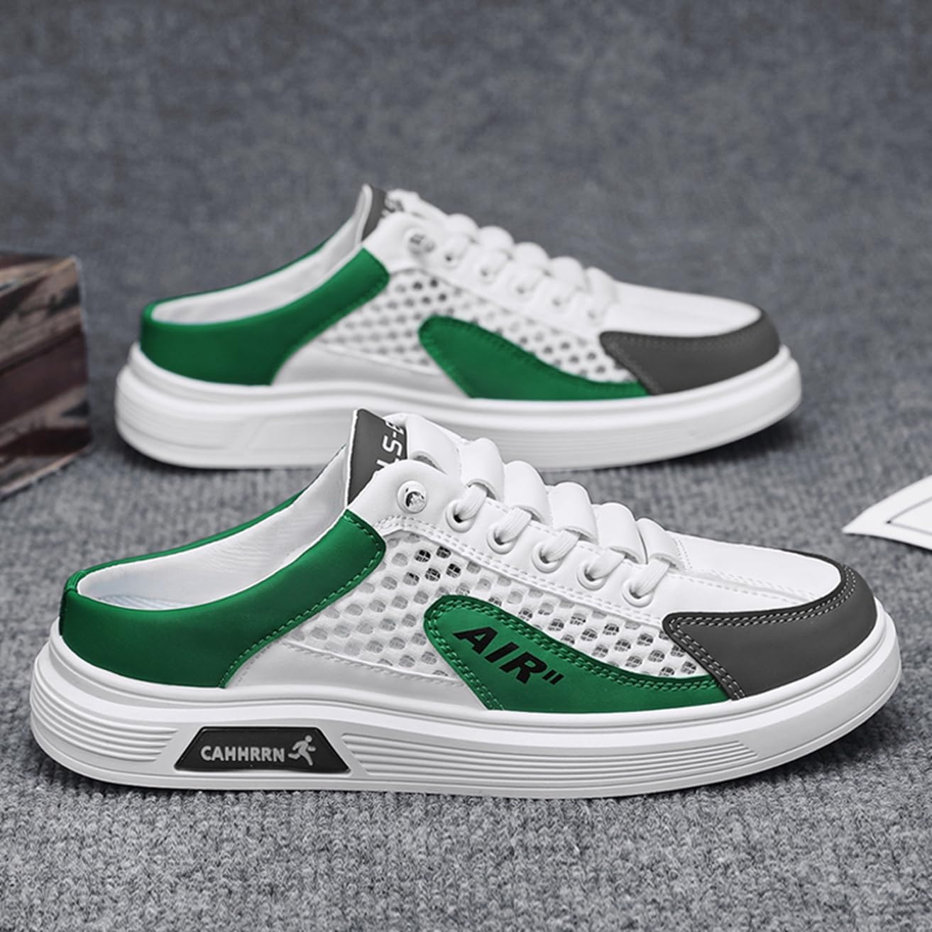 [MikQig] かかとなし スニーカー メンズ サンダル サボ クロッグサンダル スリッポン サンダル かかとなしシューズ スリッパ メンズシューズ カジュアル 通気性 軽い 軽量 メッシュ