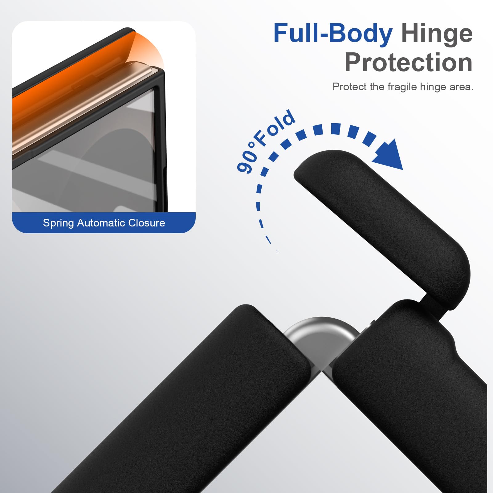 Étui Magnétique for Samsung Galaxy Z Fold 8, Coque De Protection D'objectif De Charge sans Fil, Charnière De Protection D'écran, Housse en PC Givré(Blue)
