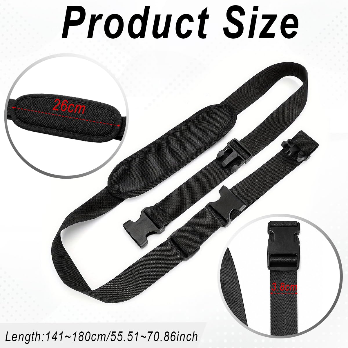 Cinghia Monopattino,Tracolla Skateboard,Tracolla per Sedia da Spiaggia,Tracolla Trasporto Bici,Cinghia Tappetino Yoga,Cinghia di Trasporto per Sedia Spiaggia, Sedie Sdraio, Biciclette, Scooter