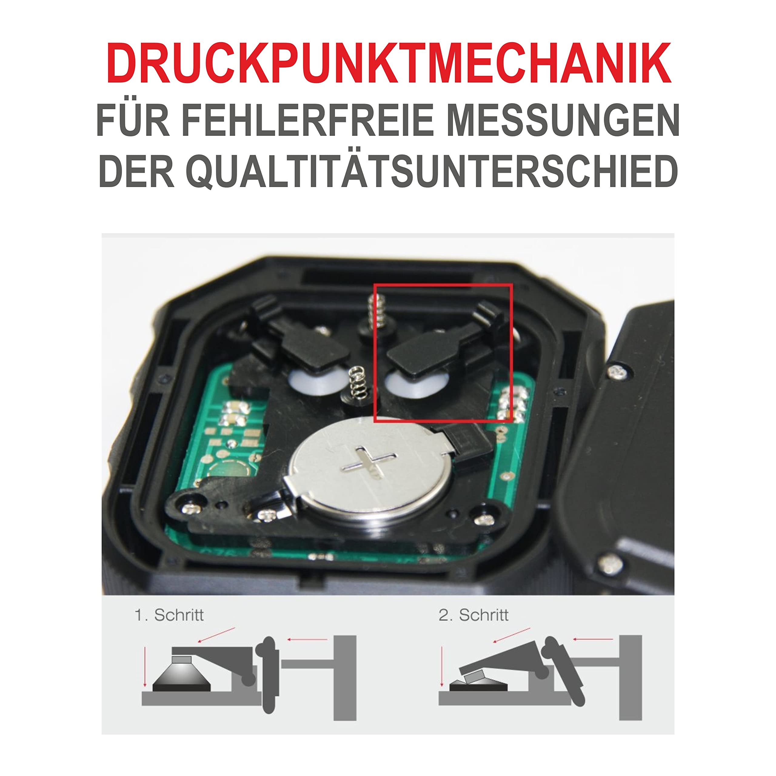 SCHÜTT cronometro PC-90 (60 memorie di memoria | ora e data | doppio timer) - cronometro professionale digitale con meccanismo a punto di pressione | antispruzzo | trainer