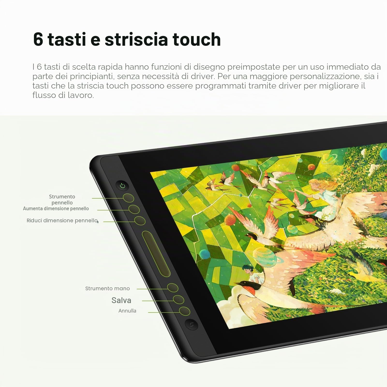 HUION Kamvas Pro 16 V2 Tavoletta Grafica con Schermo, PenTech 4.0, vetro AG completamente laminato da 15,6 pollici, 16384 Pressione Penna, copertura sRGB al 99%, compatibile con Windows e Mac.