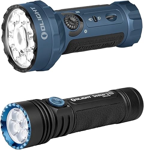OLIGHT Marauder Mini linterna brillante de 7000 lúmenes con distancia de haz de 19685ft potente paquete de linternas RGB con linterna de reflector