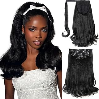 VAVANGA 16-inch kinky straight Yaki half up half down extension set