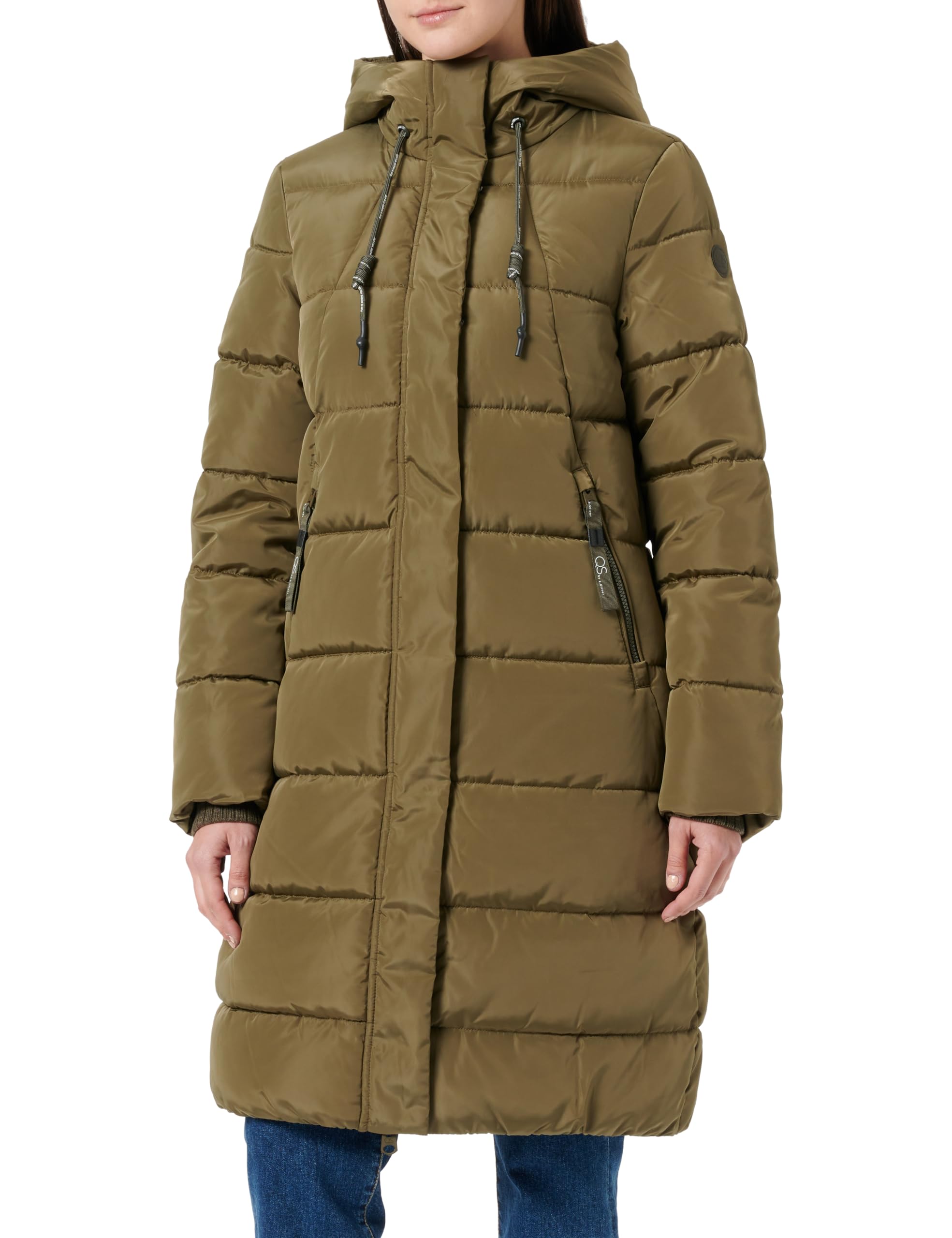 S.Oliver Damen Outdoor-Mantel – Teddy-Plüsch, Lange, Lose Passform, Mit Knopfverschluss