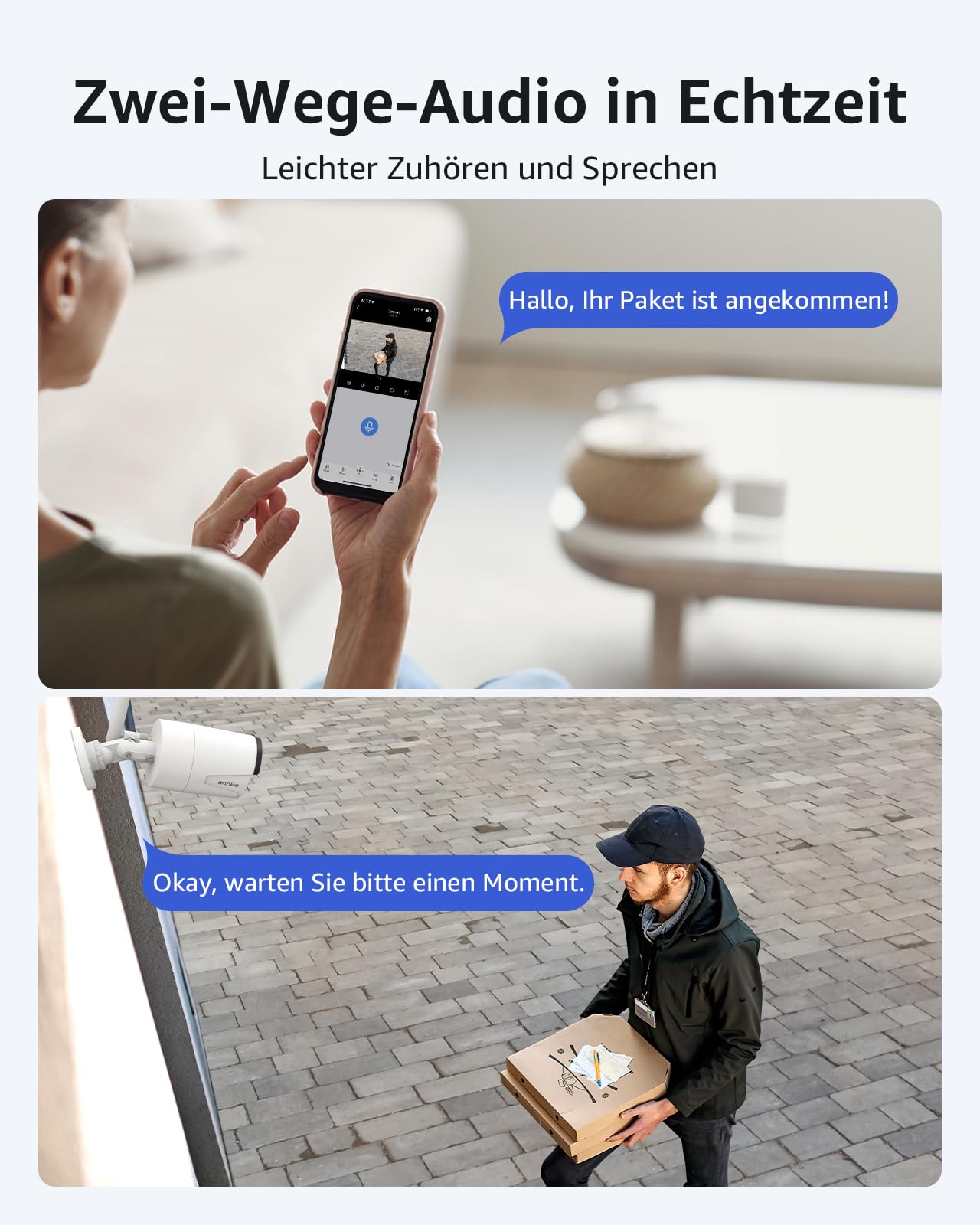 ANNKE 2K WLAN Überwachungskamera Set Aussen, 4X 3MP WiFi Kamera, 16CH 4K NVR mit 1TB HDD, Vollmetallmaterial, 5GHz/2,4GHz Wi-Fi, Farbnachtsicht, Personenerkennung, 2-Wege-Audio, 24/7 Aufzeichnun, IP67