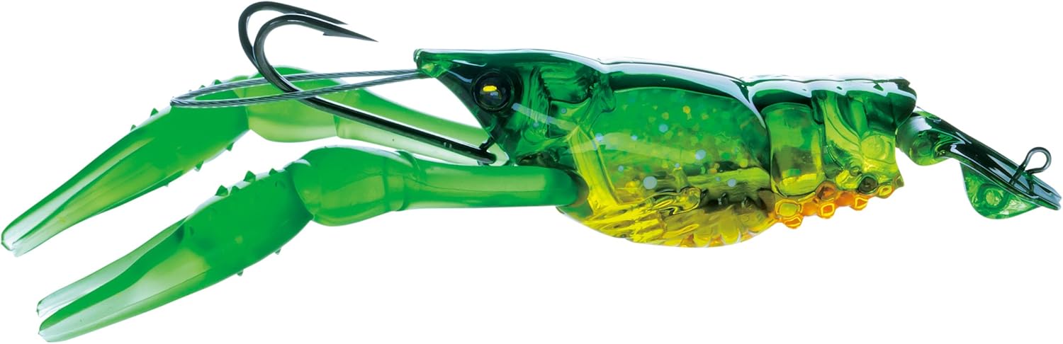 Yo-Zuri 3DB Crayfish Slow Sinking Lure, Prism Parrot, 3-Inch