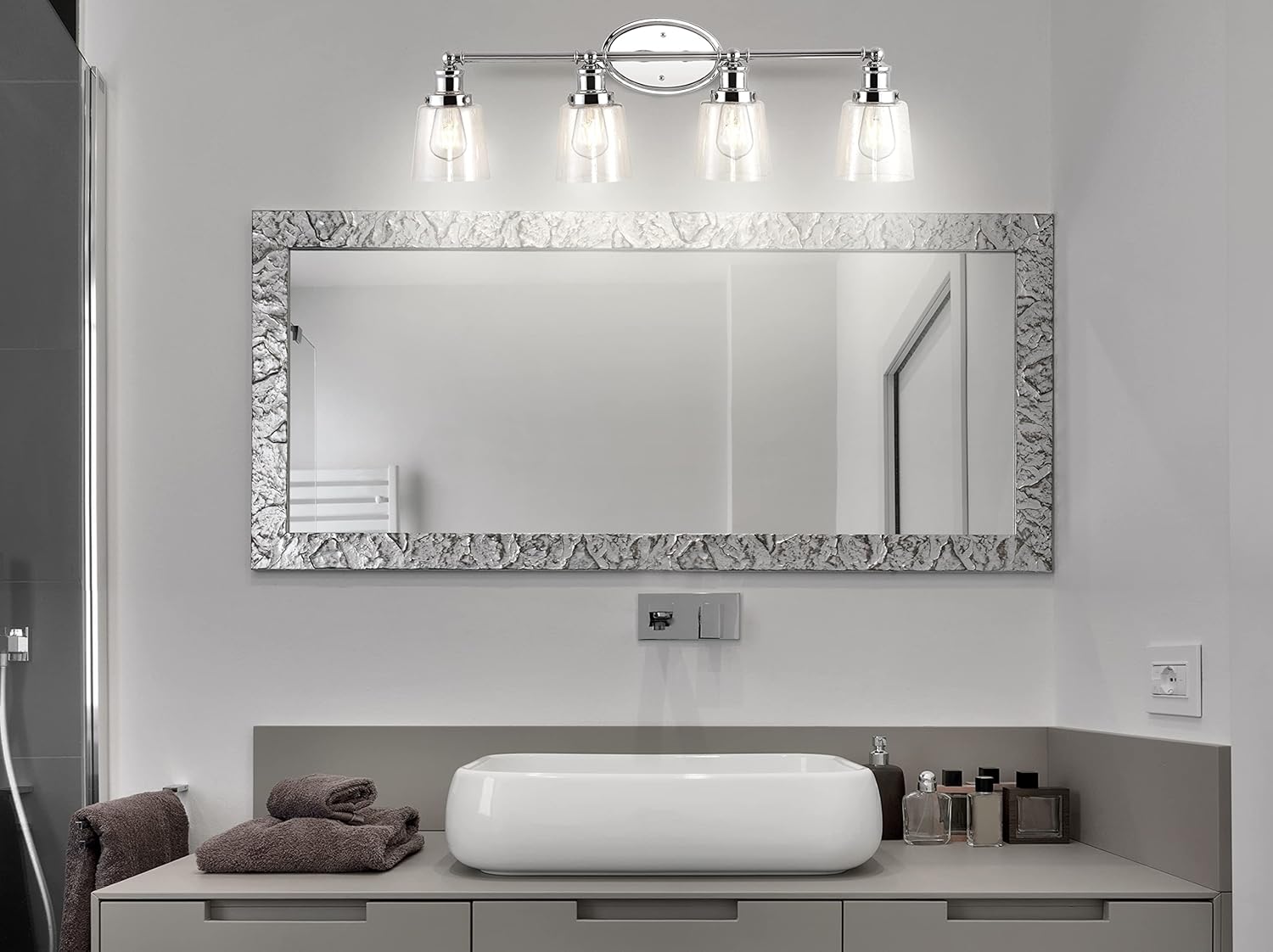 Chеареѕt 🛒 JONATHAN Y JYL7533A Beverly 31.75 4-Light Iron/Seeded Glass Classic Cottage LED Vanity Light French Country Transitional 2700K LED 4W Bulbs Entryway Lobby Kitchen Bathroom Bedroom Hallway, Chrome Suреr Bіg Clеаrаnсе! JONATHAN Y JYL7533A Beverly 31.75 4-Light Iron/Seeded Glass Classic Cottage LED Vanity Light French Country Transitional 2700K LED 4W Bulbs Entryway Lobby Kitchen Bathroom Bedroom Hallway, Chrome