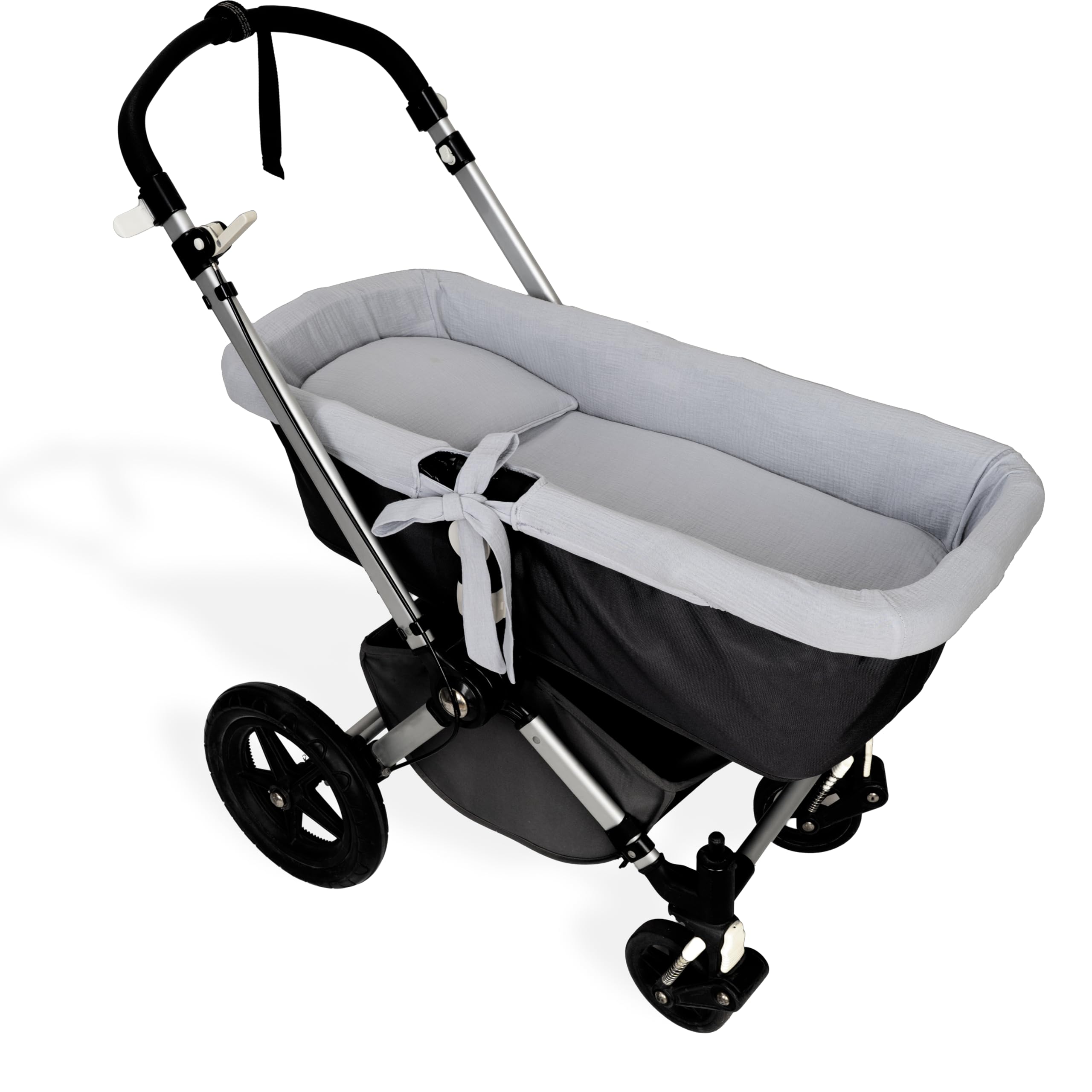 Babyline Cubre capazo Muselina 100% Algodón + Colchita + Almohada Muselina 100% Accesorios Set 3 Piezas. Fabricado En España. Hipoalergénica, Transpirable, Hipersuave (Beige) — view 8