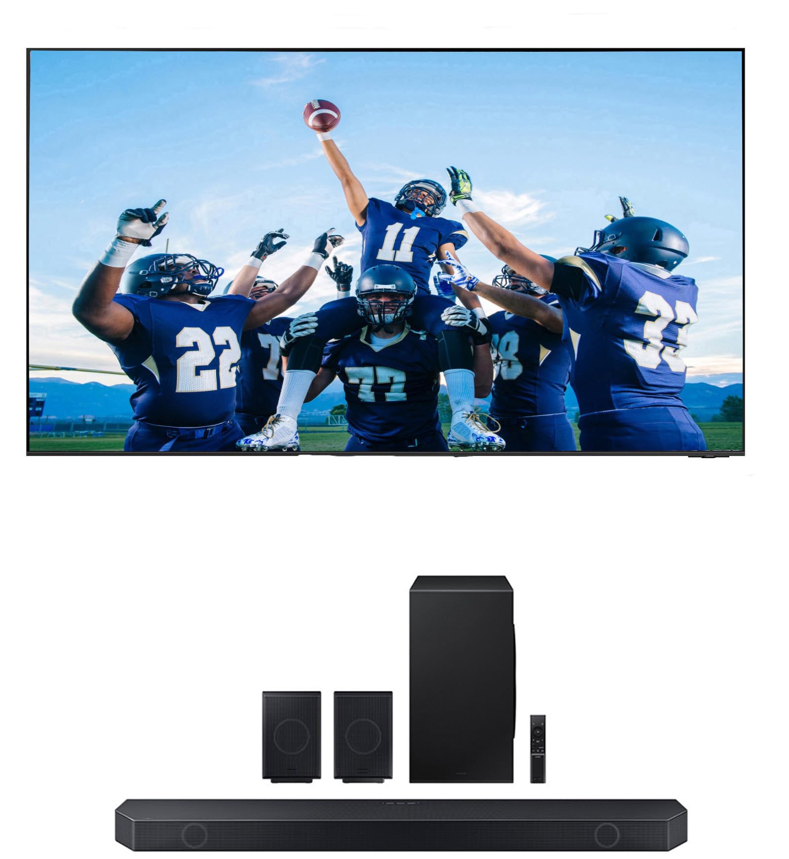 SAMSUNG QN85QN800CFXZA 85" Neo QLED 8K Smart TV with Dolby Atmos with a HW-Q990C 11.1.4ch Soundbar with Rear Speakers and Dolby Atmos (2023)