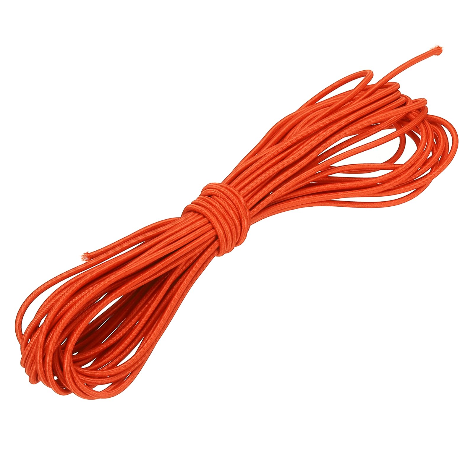 YELARXI Shock Cord, Elastic Cord Marine Grade Bungee Rope Stretch String - Fitting for (DIY Projects - Sewing - Tie Downs - Tent Pole - Kayak Strap) 1/8 Inch x 33 ft & Fluorescent Red