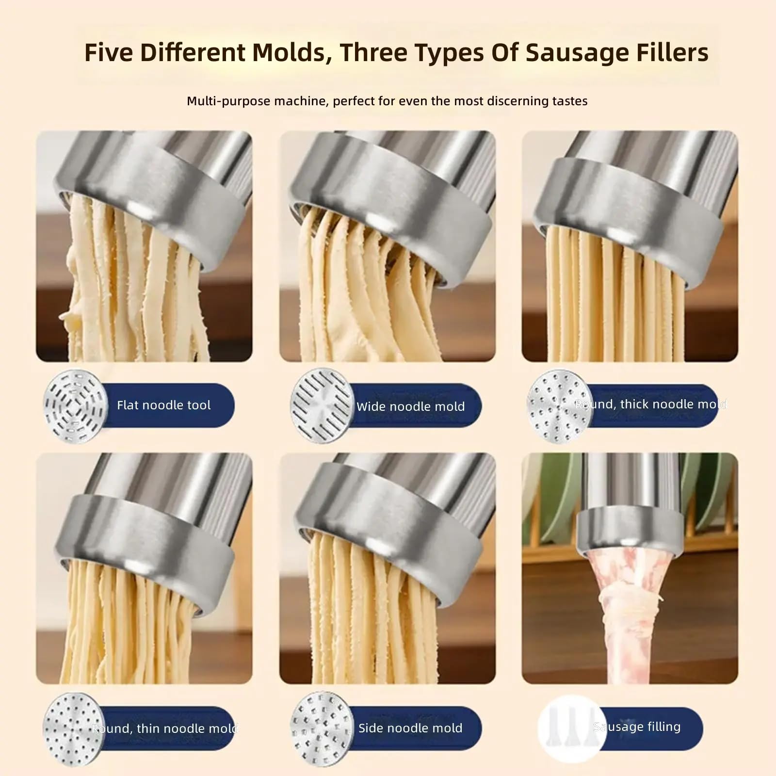 Pratico tagliatelle che fanno macchina ABS Costruzione in acciaio inossidabile Pasta Macchina per viaggi e attività all'aperto Handheld Linguine Maker