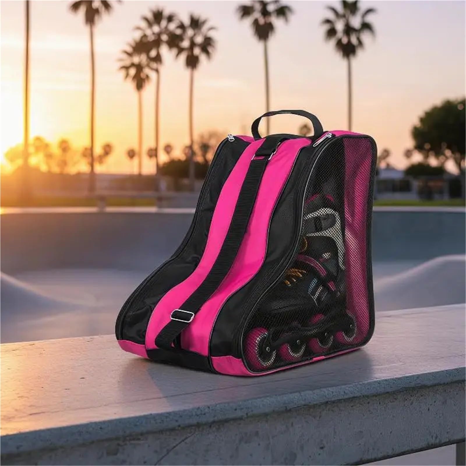 Bolsa para Patines Bolsa de patín Transpirable 3 Capas for Accesorio Patinaje cómodo Estilo Mochila