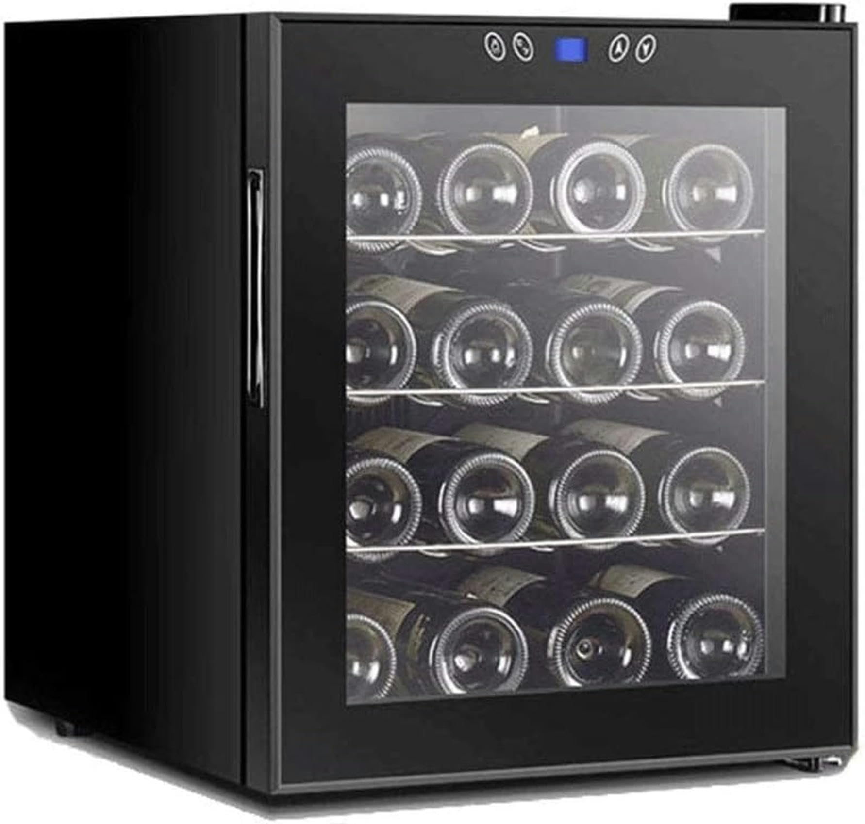 Frigorifero Fresco Fresco di Vino Fresco, Mini Frigorifero con Vino Compatto Indipendente con capacità di 16 Bottiglie, Controllo Digitale per Vini Bianchi E Rossi