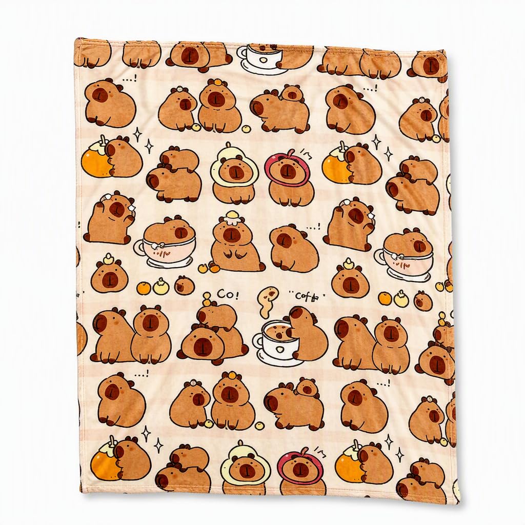 Ywikfag Capybara Blanket, 1 Item 160x100 cm Capybara Single Person Blanket