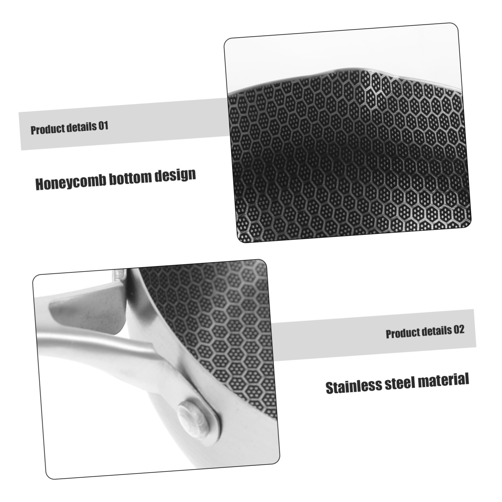 Sartén Antiadherente Pequeña de Acero Inoxidable con Diseño Panal Compatible con Inducción para Huevos Fritos y Cocina Diaria Familias Pequeñas