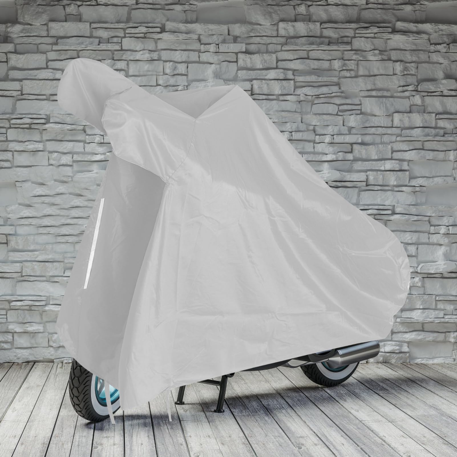 Zerodeko Housse de Protection pour Moto et Vélo, Imperméable, Tissu Oxford, Protection la Pluie, Retrait Rapide, Usage Extérieur