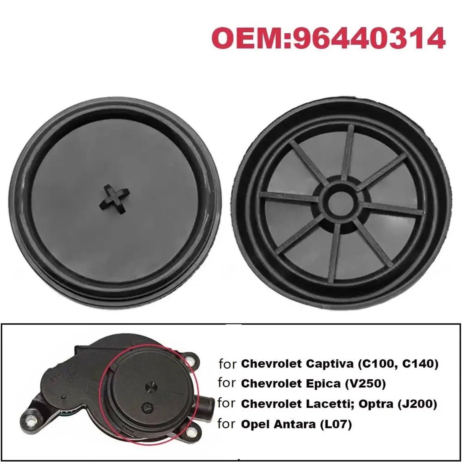 Idéal pour Chevrolet adapté pour Captiva Epica Lacetti Optra adapté pour Opel Antara C100 C140 V250 J200 96440314 4805086 Crankcase Ventilation System PCV System Oil(Valve Cover x 1)